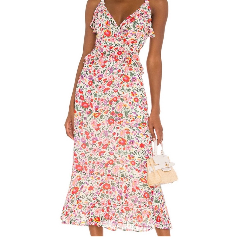 Astr Multicolor Floral Midi Dress